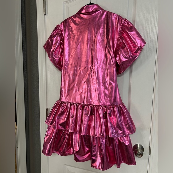 Madeleine Simon Studio Dragon Fire Pink Metallic Dress - MEDIUM - New - Picture 7 of 11